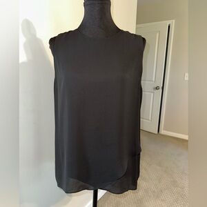 Chico's Black Blouse with Flowing Fabric and High Neckline